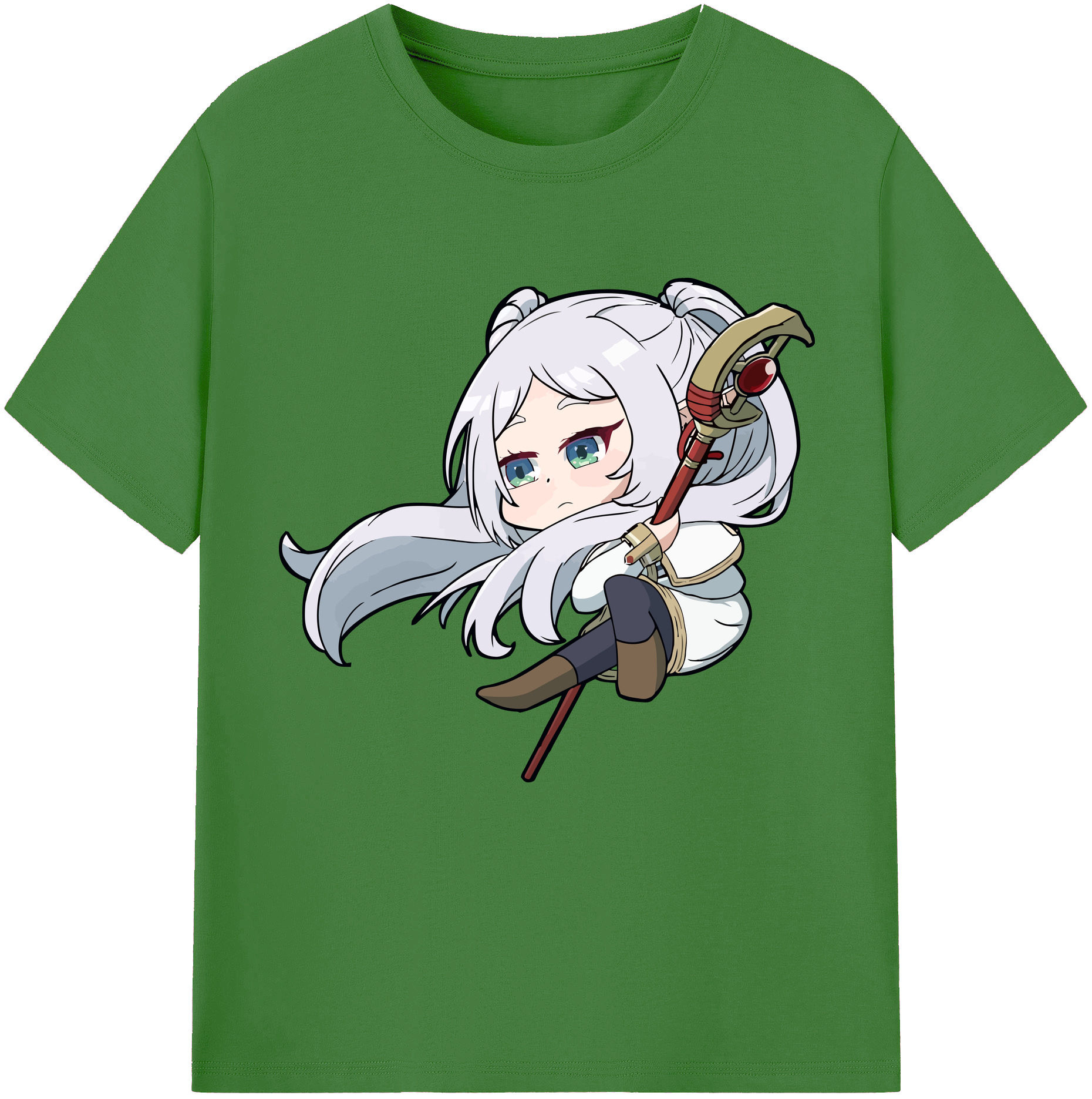 （画像用） 葬送のフリーレン Frieren レディースカジュアルプリントTシャツ（綿100％）